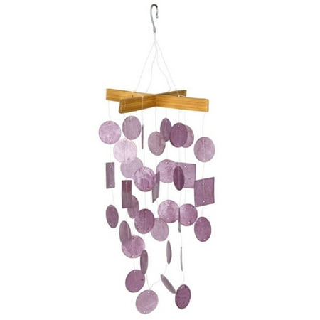 Woodstock Miniature Raspberry Capiz Wind Chime Outdoor Garden Windchime C129 New