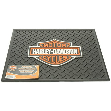 Logo Black Car Mat - PlastiColor 001002R01 Harley-Davidson Logo 14