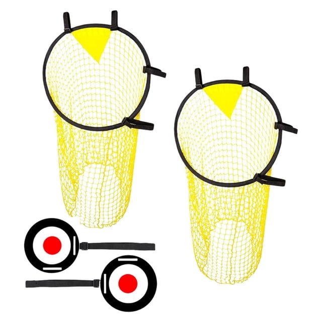 jinwen 4Pcs Football Target Nets Soccer Training Goals for Garden or Field Foldable