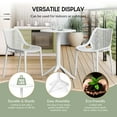 thumbnail image 6 of WestinTrends Playa 23.5" Outdoor Polypropylene Resin Round Patio Bistro Dining Table for 2, White, 6 of 13