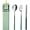 Green, variant on BZUEPRS Travel Utensils with Case, Stainless Steel Reusable Camping Silverware Set for Lunch Box, Portable Cutlery Kit Includes Fork, Spoon, Chopsticks (Black)