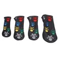 thumbnail image 1 of Club Head Cover, 4Pcs Skull  Club Head Covers  Club Headcovers Colorful Skeleton Putter Cover for Woods Irons, 1 of 8