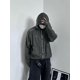 thumbnail image 5 of Nuevo cárdigan con cremallera y empalme ahuecado de Thug Club, sudadera holgada informal de algodón con capucha estilo coreano vintage lavado de alta calle, 5 of 5