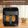 thumbnail image 4 of Kismile 5 Quart Borosilicate Glass Air Fryer, Transparent Basket, Black, 4 of 10