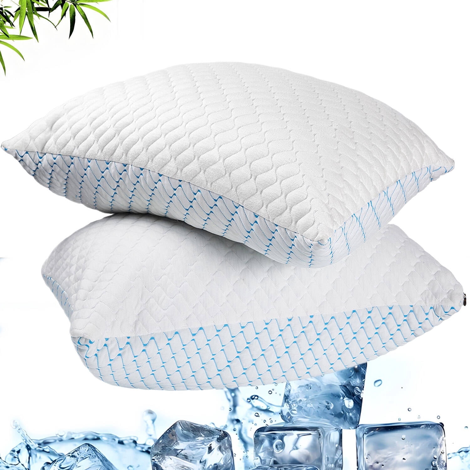 Pillows for Sleeping (2-Pack), Luxury Hotel Pillows Queen Size Set of 2,Bed Pillows for Side and Back Sleeper (Queen)
