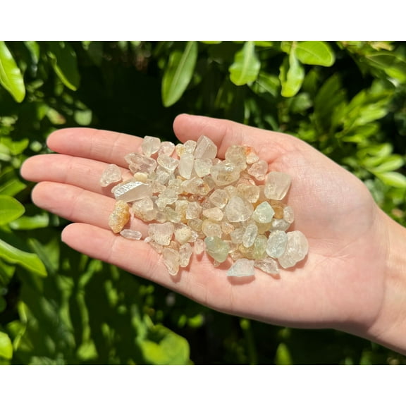 1/4 lb Bulk Lot Natural Rough Topaz Crystals (Raw Yellow Healing Gemstones 4 oz)