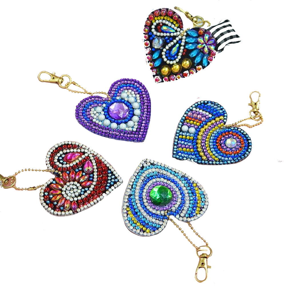 BBTO 12 Pcs Valentine's Day Diamond Painting Keychains DIY Love Heart Diamond  Art Keychains Sweet 5D Diamond Key Chains Kit for Valentines Decorations  (Romantic Style)