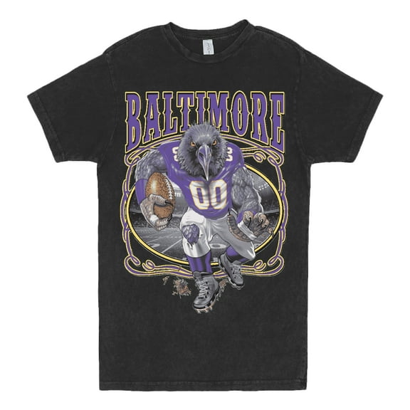 Wild Bobby, Baltimore Fan BAL Fantasy Football, Sports, Unisex Vintage Crewneck Tee, Vintage Black, Small
