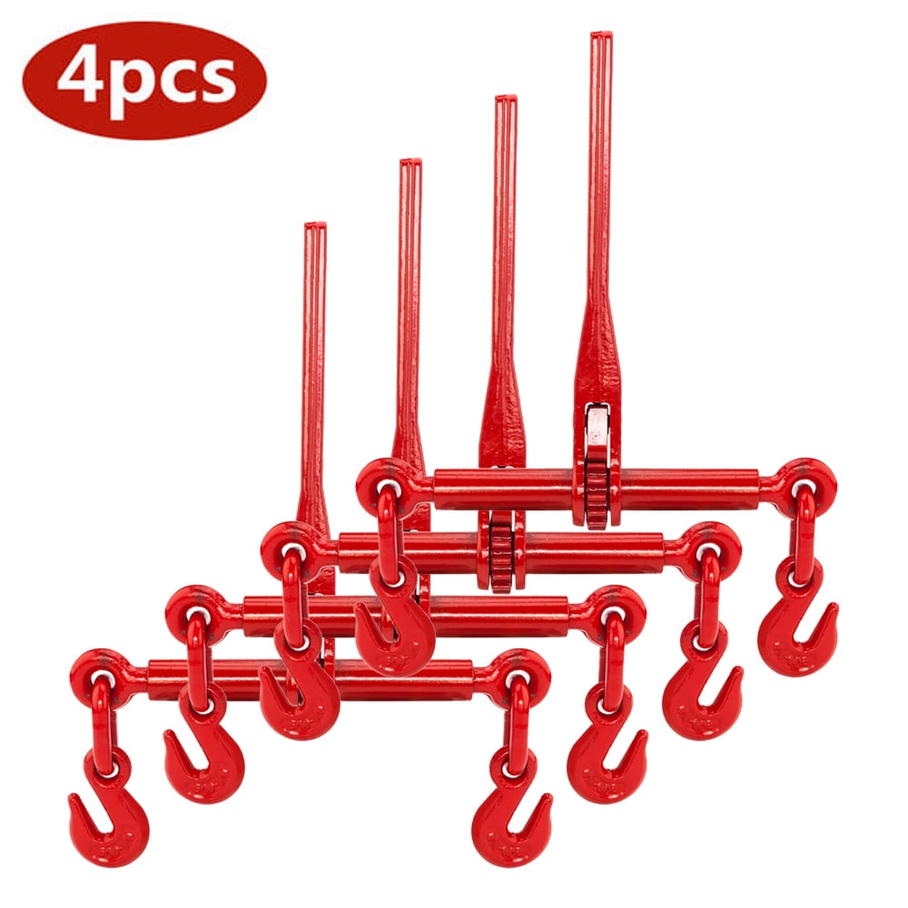 Zimtown 4pcs Heavy Duty Ratchet Load Binder, Ratcheting Trailer Tow