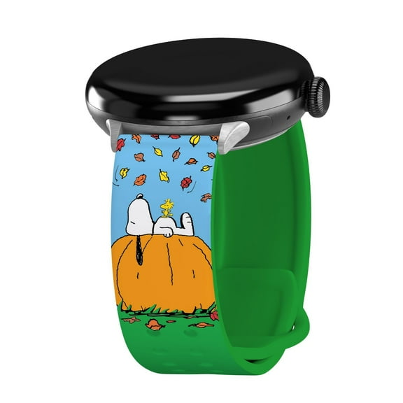 Peanuts Thanksgiving HD Watch Band for Google Pixel Watch 20mm (Long Autumn Leaves)