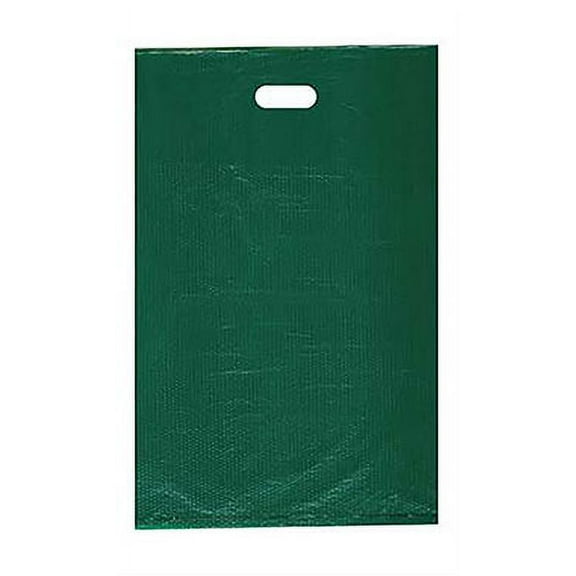 SSWBasics Large High Density Green Plastic Merchandise Bags - 15”W x 4”D x 24”H  -
