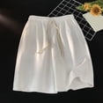 thumbnail image 1 of pstuiky Pantalones cortos para hombre, Pantalones cortos casuales, cómodos, con bolsillos sólidos, con cordón y vendaje para hombre Pantalones cortos para correr para hombre, 1 of 3