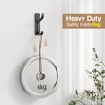 thumbnail image 5 of Adhesive Wall Hooks For Coat And Towel Door Hanger Stick On Sticky Hook For Wall Closet Bathroom Stainless Steel Heavy Duty Mounting Command Hooks Heavy Duty Black 3.2*0.8*3.4 In, 5 of 9