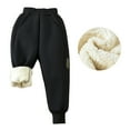 thumbnail image 2 of WOLLED Boy's Casual Fleece Lined Sweatpants for Kids Youth Spring Fall Jogger Pants 3-15 Years Toddler Loose Elastic Waist Thickened Trousers, 2 of 9