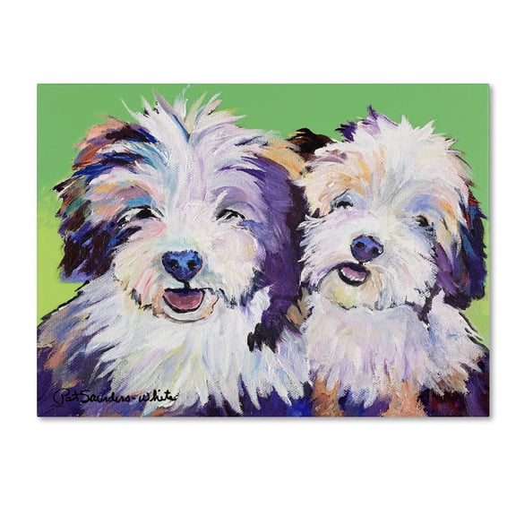 Trademark Fine Art "Litter Mates" Canvas Art by Pat Saunders-White
