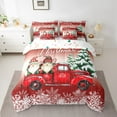 thumbnail image 2 of jejeloiu Merry Christmas Twin Bedding Sets 7-Piece,Kawaii Cartoon Gnome Bedding Comforter Set,Happy New Year Gifts Sheet Sets,Super Cozy Room Decoration Reversible, 2 of 7