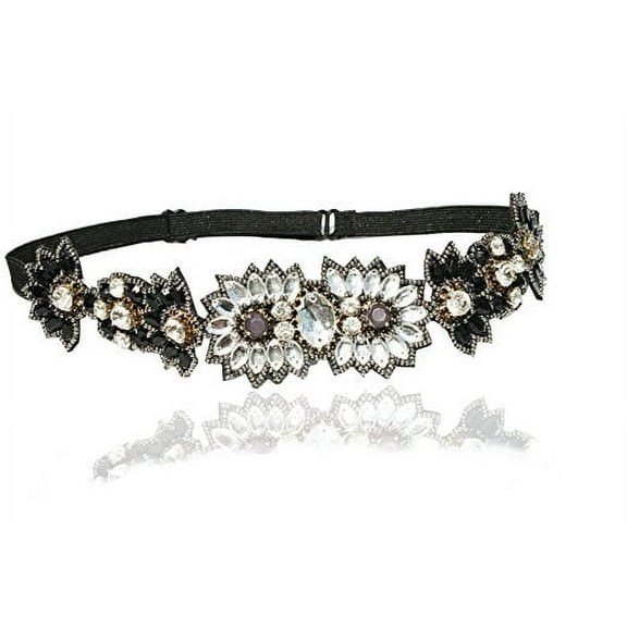 Great Gatsby Deco Rhinestone Headband and Look Sheet on All the Different Ways to Wear Including the Inspired Great Gatsby 20's Looks