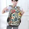 thumbnail image 6 of FORMRS Unisex School Backpack 17" Student Travel Bag with Laptop Compartment, Vibrant Floral, 6 of 7