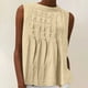 thumbnail image 2 of Camisas de manga larga,Blusa de lino para mujer, blusa plisada con cuello en V, mezcla de algodón y lino, camiseta holgada de manga larga para uso informal, sopatenor, 2 of 9