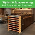 thumbnail image 2 of NutriChef 8-Tier Bamboo Wine Rack, Freestanding Stackable Wooden Wine Storage Shelf, Holds 72 Bottles for Bar, Kitchen, or Cellar, 2 of 6