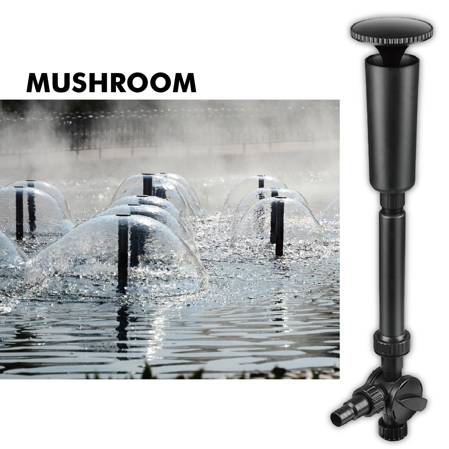 1/2'' Interior Mushroom Type Fountain Nozzle Spray Head Pond Water Sprinkler 