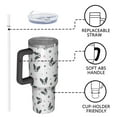 thumbnail image 4 of OBREWU French Bulldog Tumbler with Handle and Lid,French Bulldog 40oz Double Wall Vacuum Insulated Tumbler,Cups Gift for Women and Men, 4 of 7