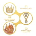 thumbnail image 3 of Unique Bargains Mini Crown Cake Toppers, Alloy Queen Tiara for Cake Decor Gold, 3 of 6