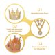 thumbnail image 3 of Uxcell 2Pcs Mini Toppers de Pastel en Forma de Corona, Corona Dorada de Aleación para Princesa Reina, con Diamantes de Siete Puntos, 3 of 6