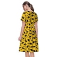 thumbnail image 2 of Bixox Robe d'Été à Manches Courtes pour Femmes Robe Ample Longueur Genou avec Poches-Dinosaure, 2 of 7