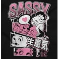 thumbnail image 2 of Betty Boop Sassy Kanji Comic Panels Hoodie Sweatshirt Women Brisco Brands S, 2 of 4