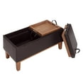 thumbnail image 6 of Convenience Concepts Designs4Comfort Brentwood Storage Ottoman with Reversible Trays, Espresso Faux Leather/Brown, 6 of 7