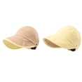 thumbnail image 4 of Beach Hats for Women Women Adjustable Double Side Visor Sun Hat Breathable Mask Compatible Khaki One Size, 4 of 4