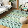 thumbnail image 2 of SAFAVIEH Montauk Kenyon Southwestern Cotton Area Rug, Green/Ivory, 5' x 8', 2 of 8