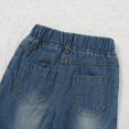 thumbnail image 4 of Conjunto de top con volantes florales y jeans de mezclilla rasgados para niña pequeña CARETOO, 4 of 4