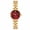 Goldred, variant on Women's Sunray Round Watch: Analog Quartz Movement Removable Alloy Band Sunray Dial Daily Bracelet Wristwatch for Women