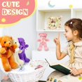 thumbnail image 5 of Oso de peluche de 30 cm, peluche suave y adorable, decoración para fiestas de cumpleaños (rosa), 5 of 5