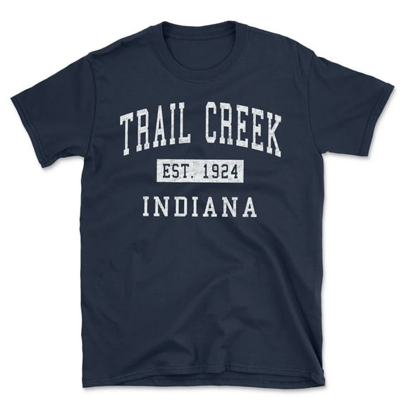 Trail Creek Indiana Classic Established Men's Cotton T-Shirt