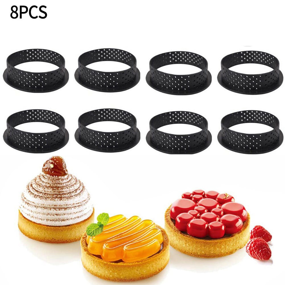 QIFEI Cake Mold for Baking,15cm Stainless Steel Cake Round Mousse Mold Tart  Circle Mould Pizza DIY Baking Tool Silver 