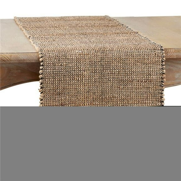 Saro Lifestyle Fringe Design Jute Table Runner