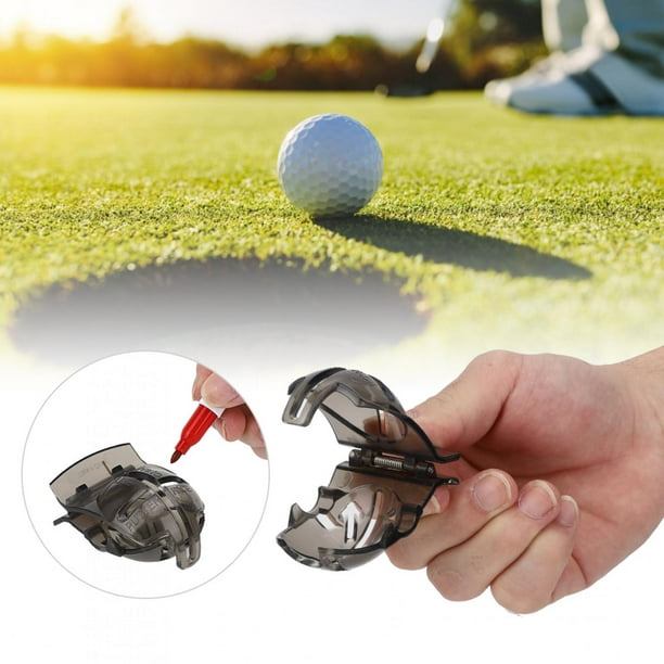 Accessoire de golf Herwey, doublure de clip de golf, plastique noir balle  de golf Scribe ligne Clip Liner marqueur stylo mise en place outil  d'alignement accessoires fournitures 