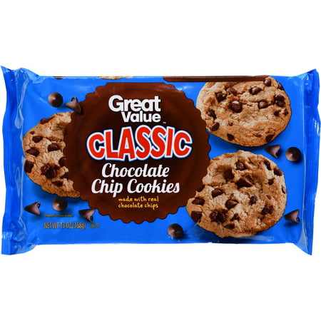 Great Value Classic Chocolate Chip Cookies, 13.75 oz - Walmart.com