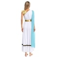 thumbnail image 2 of Haitryli Womens Ancient Greek Princess High Waist Tunic Dress Roman Empress Toga Light Blue XXL, 2 of 6