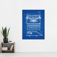 thumbnail image 2 of Typewriter Blueprint Extra Large XL Wall Art Poster Print, 2 of 3