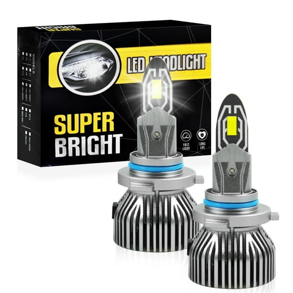 SINGOMON 9005 Bulb, High Performance Car Headlight, Fanless Fog Light, 300% Brighter 6500K Xenon White Light, 2 Pack