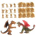 thumbnail image 3 of Figura de acción de caballeros medievales a escala 1/72, juguete de construcción, ideal para niñas y niños, regalo de cumpleaños, juguete de caballero DIY para niños oro, 3 of 10