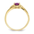 thumbnail image 2 of Primal Gold 10 Karat Yellow Gold Polished Geniune Ruby Birthstone Ring, 2 of 7