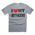 thumbnail image 5 of I Love My Boyfriend Shirt Valentine's Day Girlfriend Boyfriend Shirts Cute Valentines Day Gift Tee (Small Military Green), 5 of 6