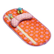 Infantino - Vintage Tummy Mat and Bolster, Pink and Orange