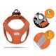 thumbnail image 4 of Arnés para perros, chaleco para perros, arnés ajustable para perros, chaleco de malla de aire suave para perros pequeños, color naranja, talla M JM, 4 of 5