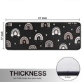 thumbnail image 5 of Kitchen Rugs Sets Of 2,Black Boho Bohemia Rainbow Hearts Pattern Anti Fatigue Kitchen Mat Rugs Non Slip Washable,Decorative Kitchen Floor Mats for Kitchen,Sink,Laundry,17"x47"+17"x47", 5 of 5